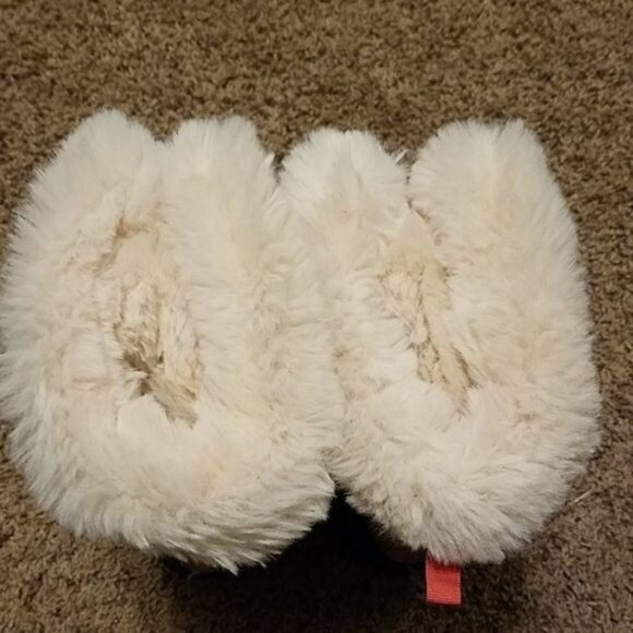 Cat & Jack Boots Leather Fur Winter SNOW Waterproof Kids YOUTH GIRLS Size 5 - Picture 9 of 11